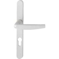 Ensemble De Porte-fenêtre Plaque étroite Atlanta 1530/300LMSGL HOPPE Blanc Crème 9001 Entr.70 C.7 - ép.68/77 - 3305150