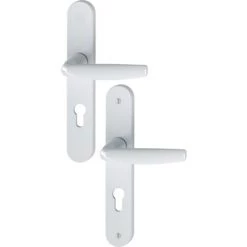 Ensemble De Porte Plaque Large Atlanta HOPPE 1530/300M Blanc 9016 - Clé I - Entr.70 ép.58/67 - 2834691 - Blanc 9016