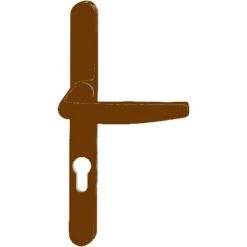 Ensemble De Porte-fenêtre Plaque étroite Atlanta 1530/300LMSGL HOPPE Brun 8003 Clé I Entr.70 - ép.68/77 - 3305133 - Brun 8003 -HOPPE Soldes 7803396 3