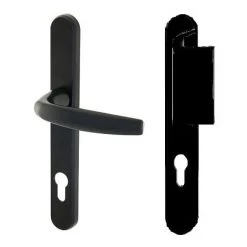 Ensemble De Porte Palière Plaque étroite Aileron Atlanta HOPPE 554/3346/1530 Noir 9714 - Clé I - Ent.8/92 56/70 - 2354620 - Noir