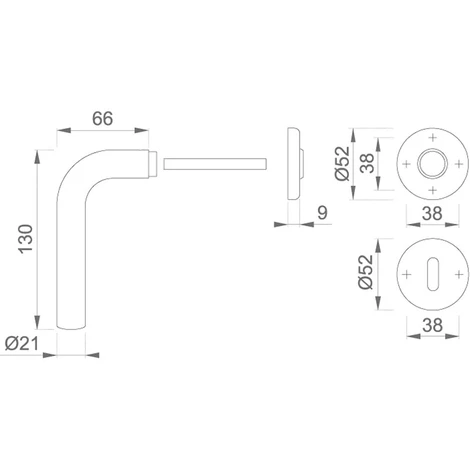 Ensemble De Porte Sur Rosace Gent Inox F9 Clé L HOPPE - E1520Z/42K/42KS - 3045466 3 Ensemble De Porte Sur Rosace Gent Inox F9 Clé L HOPPE - E1520Z/42K/42KS - 3045466