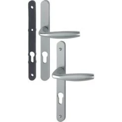 Ensemble De Porte Sur Plaque étroite New York AEV Mousse HOPPE - PZ 7/70 F9 - 195mm - 11506829 - Inox F9