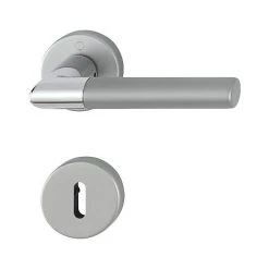 Garniture De Porte HOPPE Lecce En Aluminium Anodisé Bi-couleur - Clé En L - 3895276