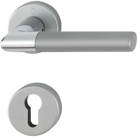 Garniture De Porte HOPPE Lecce En Aluminium Anodisé Bi-couleur - Clé En I - 3895284 3 Garniture De Porte HOPPE Lecce En Aluminium Anodisé Bi-couleur - Clé En I - 3895284