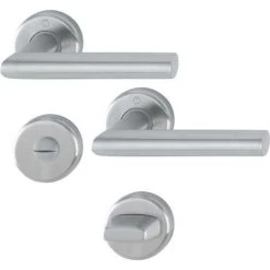 Garniture De Porte HOPPE Utrech - Inox - Bec De Cane Condamnation - 3940701